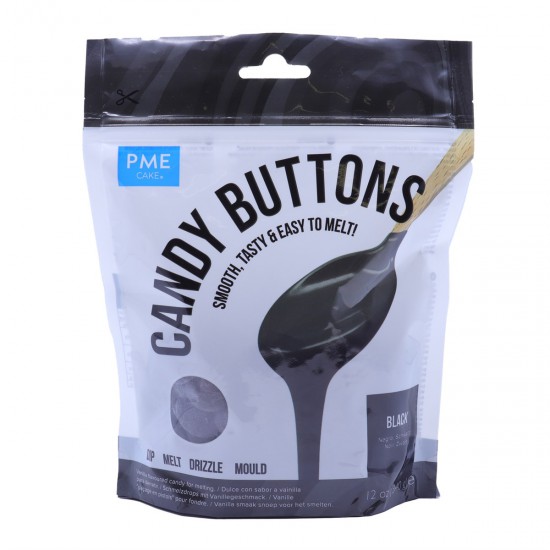 PME Candy Buttons - Μαύρο 280gr.