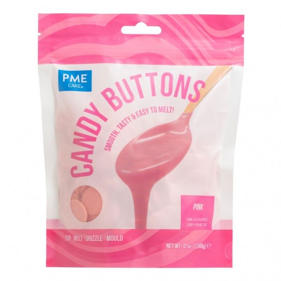 PME Candy Buttons -  Ροζ 340gr.
