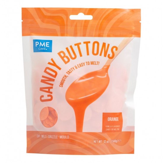 PME Candy Buttons -  Πορτοκαλί 340gr.