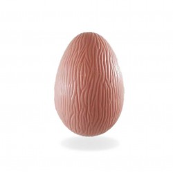 Αυγό Σοκολατένιο 17 εκ σαγρέ ροζ Γυμνό 250γρ. με γεύση φράουλα