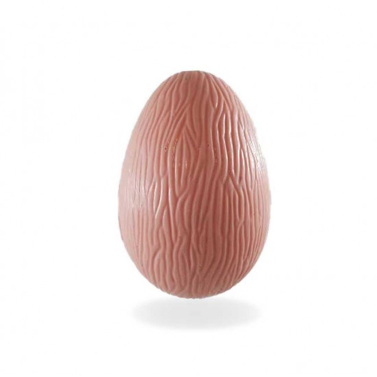 Αυγό Σοκολατένιο 17 εκ σαγρέ ροζ Γυμνό 250γρ. με γεύση φράουλα