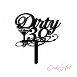 Topper DIRTY THIRTY  μαύρο Ακρυλικό 13,50 Χ 12 εκ