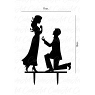 Topper Mr & Mrs 11x13εκ. Μαύρο πλέξιγκλας