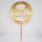 Topper Happy Birthday 18x10εκ. Σε Χρυσό Plexiglass 3χιλ.