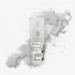 Ασημί Glitter μεταλλικό χρώμα σε σπρέι με αντλία 5g  - Χωρίς Ε171