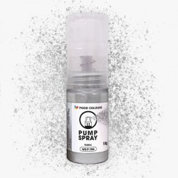 Ασημί Glitter μεταλλικό χρώμα σε σπρέι με αντλία 10g  - Χωρίς Ε171