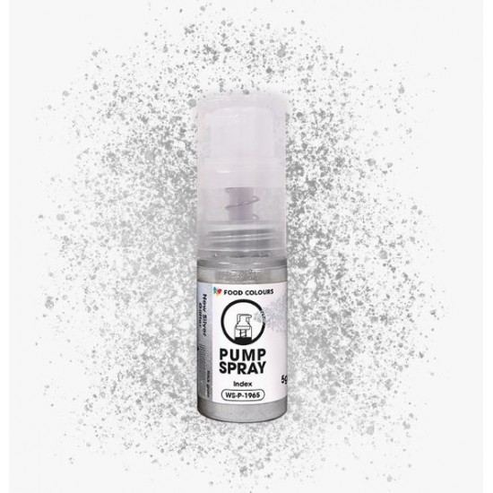 Ασημί Glitter μεταλλικό χρώμα σε σπρέι με αντλία 5g  - Χωρίς Ε171