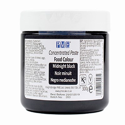 Μαύρο  Χρώμα Πάστας  Midnight Black - PME 300γρ.