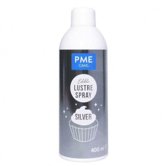 Ασημί Βρώσιμο Σπρέι Γυαλάδας της 400ml - PME
