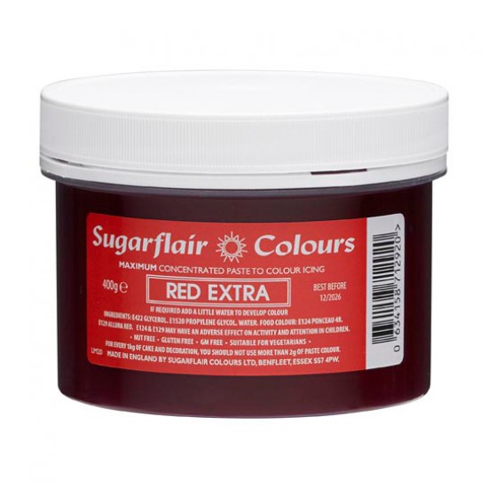 Χρώμα Πάστας της SugarFlear - Extra Κόκκινο- 400ml.