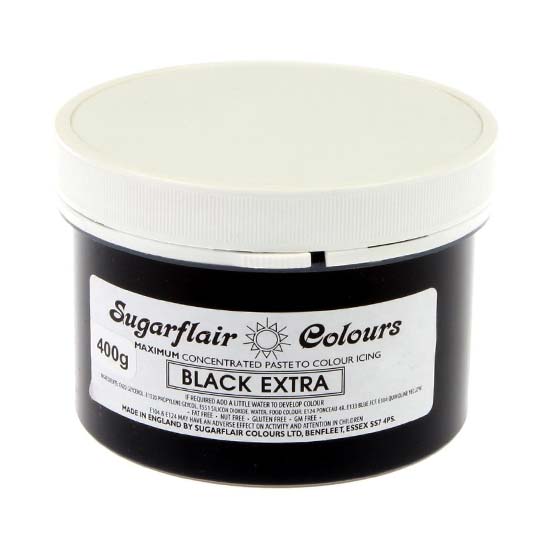Χρώμα Πάστας της SugarFlear - Extra Μαύρο- 400ml.