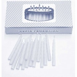 Κεράκια γενεθλίων απλά Λευκά  7εκ. - 100 TEM 