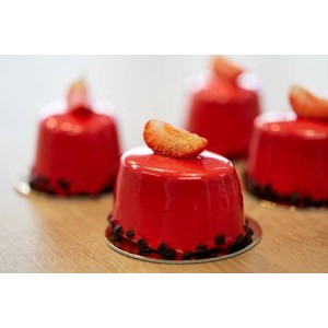 Mirror Glaze γεύση & χρώμα Φράουλα 500gr. - Strawberry