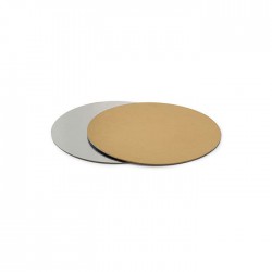Δίσκος στρογγυλός Ασημί - Χρυσός - Πάχος 1,5χιλ. Διαμ.18εκ. (1τεμ.)