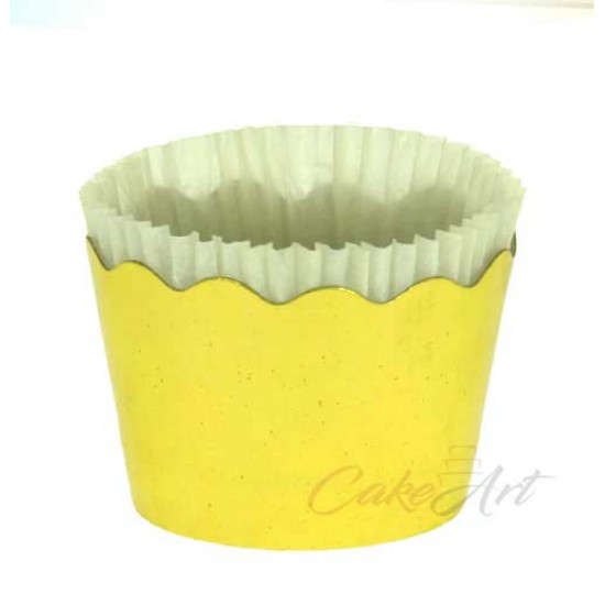 Κίτρινα Κυπελάκια Cupcakes με καραμελόχαρτο Μικρά Δ5,7xΥ4εκ.  - 65τεμ