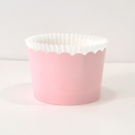 Κυπελάκια Cupcakes Μεγάλα με καραμελόχαρτο Δ7xΥ4,5εκ. Ροζ 30τεμ