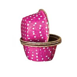 Θήκες MUFFIN Ροζ Πουά  5x4εκ.100τεμ.