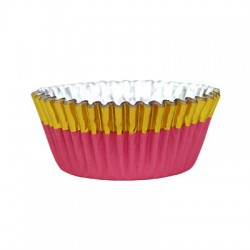 Ροδακινί με Χρυσό - Αντικολλητικά Καραμελόχαρτα αλουμινίου της PME 30τεμ.