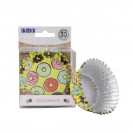 Θήκες για cupcakes Foil με πολύχρωμο σχέδιο Donuts της PME 30TEM