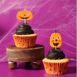 Jack-o-Lantern - Θήκες και διακοσμητικά για cupcakes Halloween