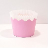 Κυπελάκια Cupcakes με καραμελόχαρτο Μικρά Δ5,7xΥ4εκ. - Ροζ - 65τεμ