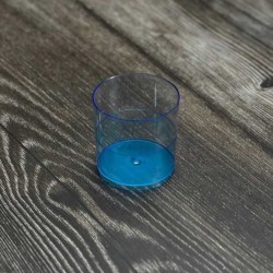 Μπλε Πλαστικά Ποτηράκια Γλυκού Στρογγυλά 85cc 24τεμ. Με ή χωρίς καπάκι