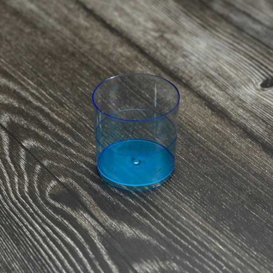 Μπλε Πλαστικά Ποτηράκια Γλυκού Στρογγυλά 85cc 24τεμ. Με ή χωρίς καπάκι