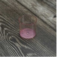 Ροζ Διάφανα Πλαστικά Ποτηράκια Γλυκού Στρογγυλά 85cc 24τεμ. Με ή χωρίς καπάκι