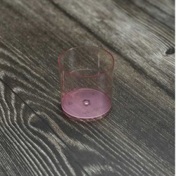 Ροζ Διάφανα Πλαστικά Ποτηράκια Γλυκού Στρογγυλά 85cc 24τεμ. Με ή χωρίς καπάκι