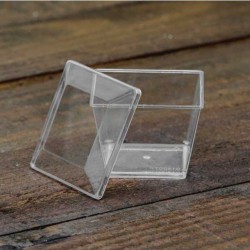 Πλαστικά Ποτηράκια Γλυκού Τετράγωνο με καπάκι 70cc Διάφανα 100τεμ.