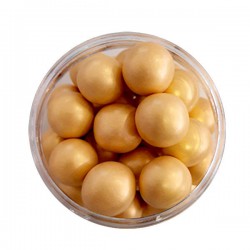 Χρυσές Μεταλλιζέ Μεγάλες Crunchy Πέρλες Δ1,8εκ. 130γρ