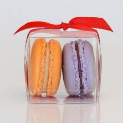 Κουτί πλαστικό διαφανές για 2 Macaron 6x4,5x4,5εκ. Ύψος 1 Τεμ.
