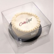 Κουτί πλαστικό διαφανές για Βασιλόπιτες και Τούρτες 30x30xY9,5εκ.