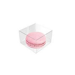 Κουτί πλαστικό διαφανές για 1 Macaron 5x5x3εκ. Ύψος 1 Τεμ.