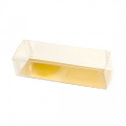 Κουτί πλαστικό διαφανές με πάτο για 6 Macaron 19x5x5εκ. Ύψος 1 Τεμ.