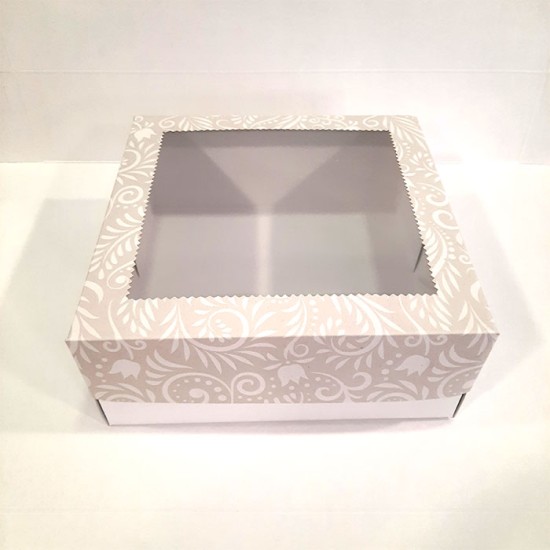 Kουτί με παράθυρο διάφανο και σχέδιο 25 x 25 x Y10εκ.