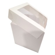 Λευκό κουτί μεταφοράς τούρτας με 2 παράθυρα 20x20xY20εκ.