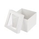 Λευκό κουτί μεταφοράς τούρτας με παράθυρο 40x40xY15εκ.