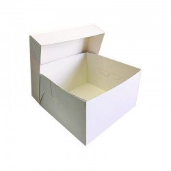 Λευκό κουτί μεταφοράς τούρτας 20x20xY15,2εκ.
