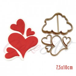 Καρδιές Splash 3D Κουπατ 7,5x10εκ. 