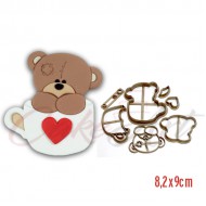 Αρκουδάκι Σε Κούπα Καφέ 3D Κουπατ 8,2x9 εκ. 