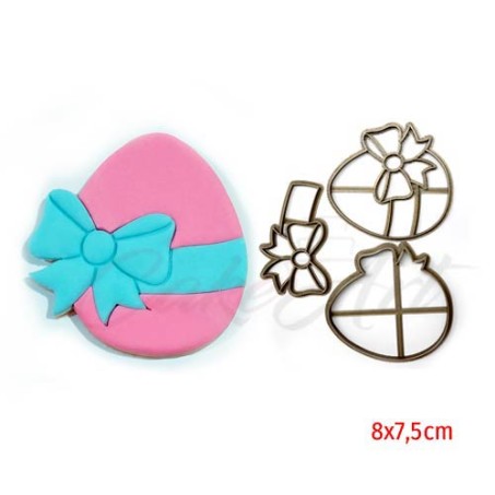 Αβγό με μεγάλο Φιόγκο 3D Κουπάτ 8x7,5 εκ.