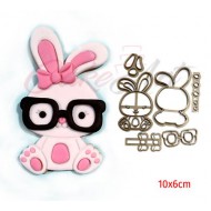 Κουνελάκι με γυαλιά 3D Κουπάτ 10x6 εκ. 