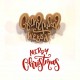 Merry Christmas - Σφραγίδα για μπισκότα 5εκ. με χειρολαβή