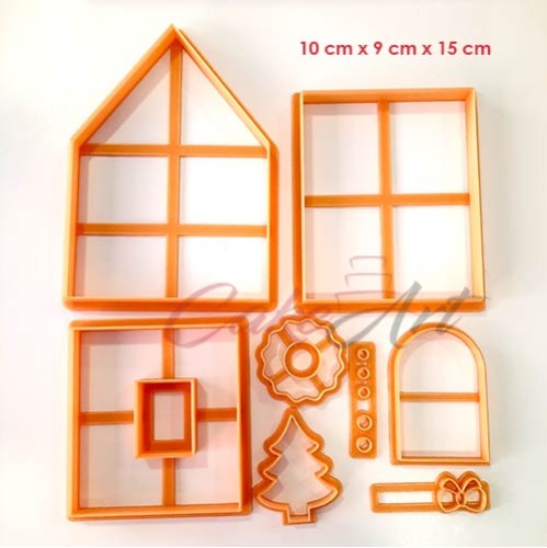 Χριστουγεννιάτικο Σπίτι 3D Κουπάτ 10 x 9 x 15εκ.