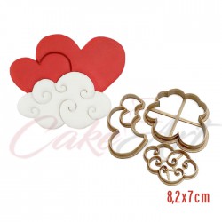 Σύννεφο με Καρδιές 3D Κουπατ 8,2x7εκ. 