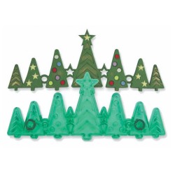 Kουπατ 7 Χριστουγεννιάτικα δέντρα μαζί σε ένα - 16.8x7cm
