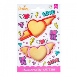 LOVE Κουπατ Σετ 2 Τεμ. 10 x 5 x 2,2 h cm - Decora