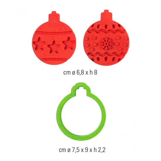 Χριτούγεννα - Σετ κουπάτ πλαστικό και 2 σφραγίδες  - Decora