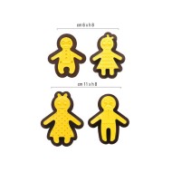 Ευτυχισμένη οικογένεια κουπάτ με διακόσμηση σφραγίδα  